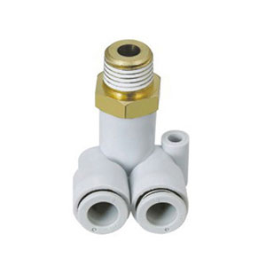 快速接頭KQ2系列 外螺偏三通接頭：KQ2LU